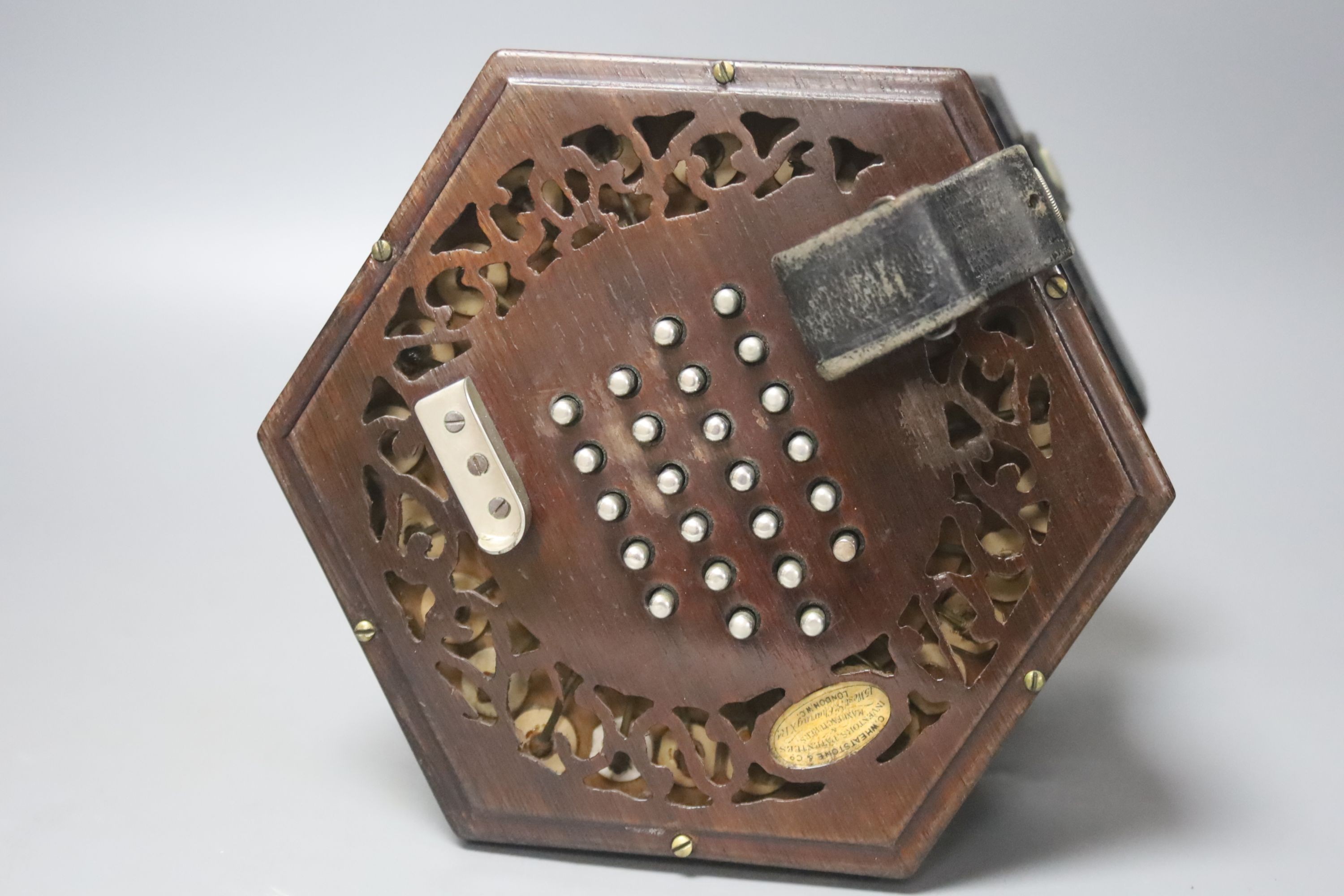 A Wheatstone cased concertina